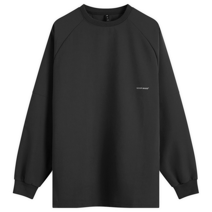 Photo: GOOPiMADE Men's ® “MEquip-L” Torqued 3D Cable Crewneck in Black