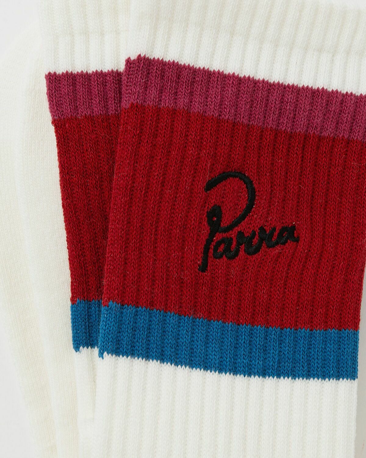 By Parra SIGNATURE STRIPED CREW SOCKS red/white Men
