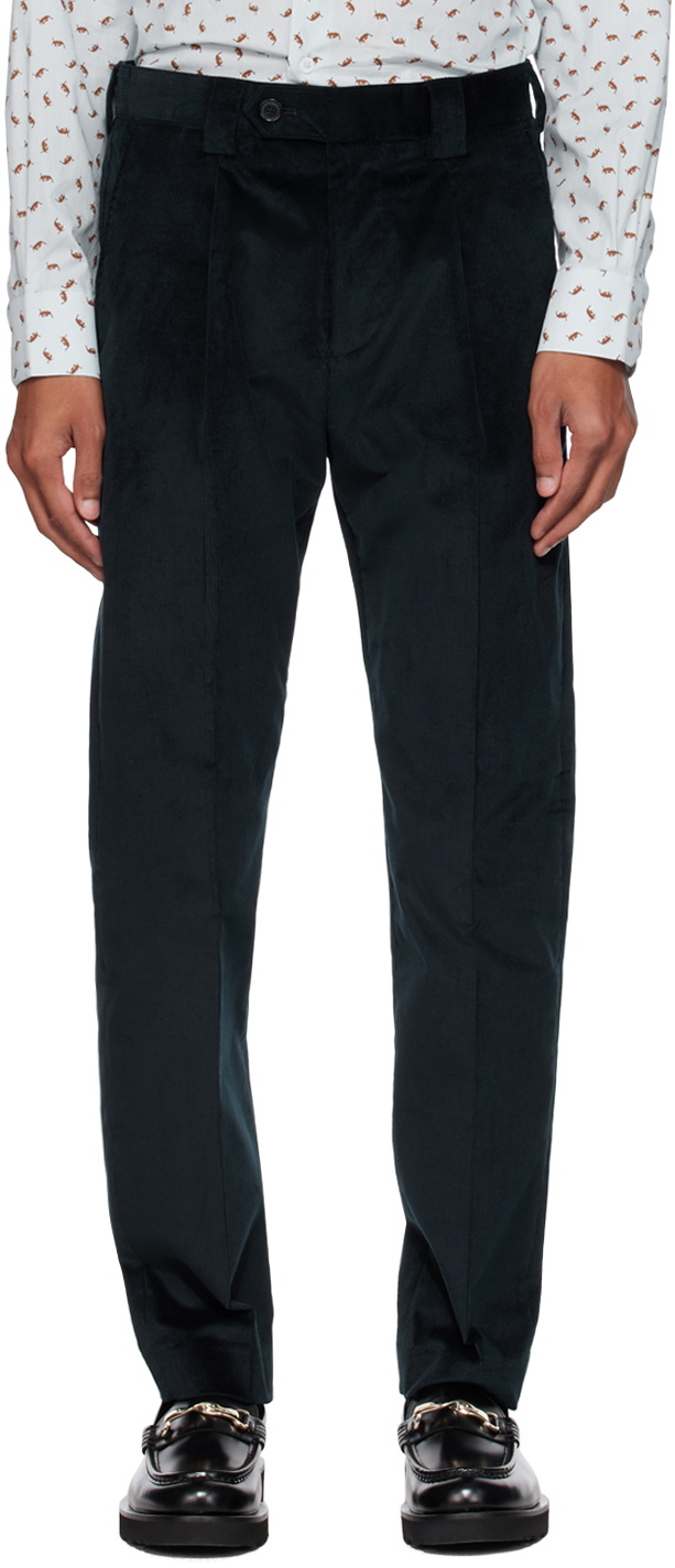 Paul Smith Navy Pleated Trousers Paul Smith