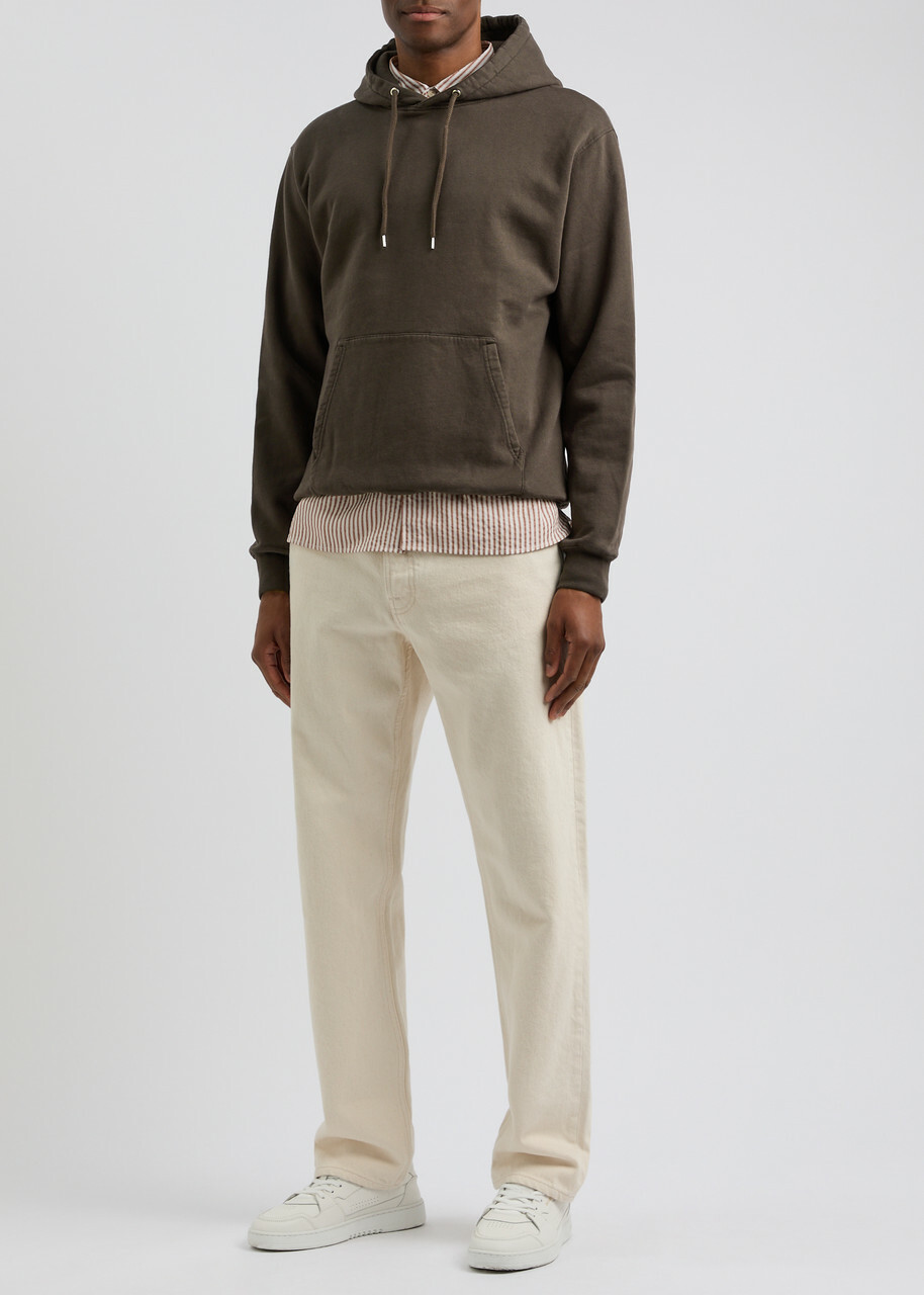 Colorful Standard Hooded Cotton Sweatshirt Brown