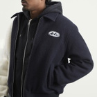 Arte Men's Wool Varsity Jacket in Blue/White