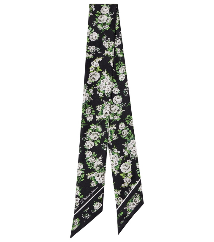 Photo: Dolce&Gabbana Floral silk twill scarf
