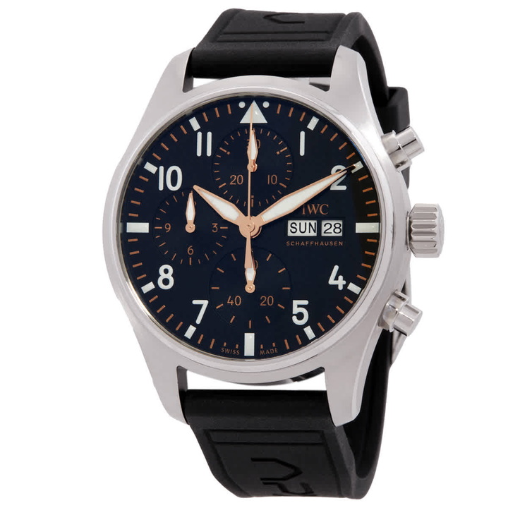 Photo: IWC Pilots Chronograph IWC Apxgp Automatic Black Dial Watch IW388116