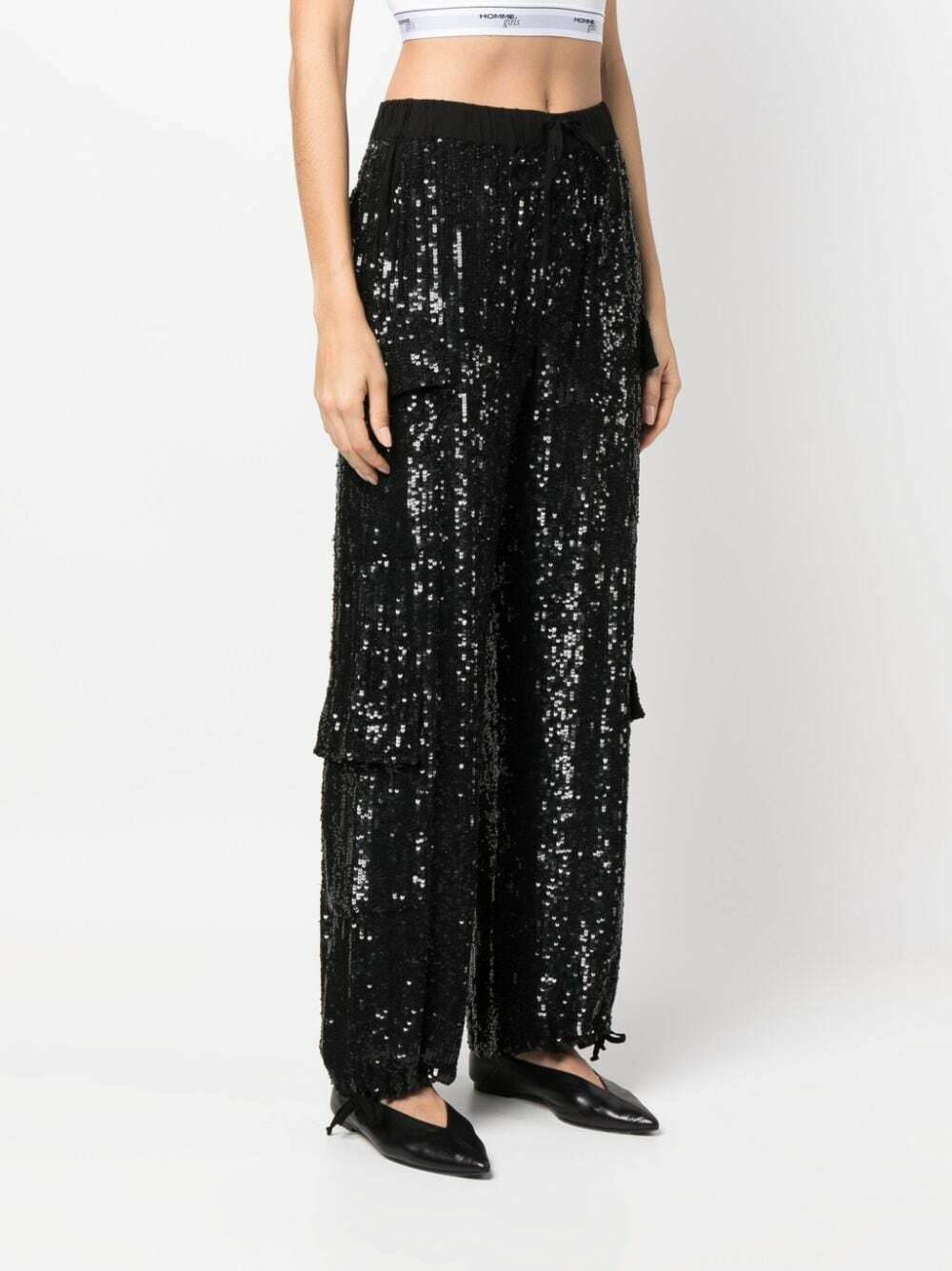 PAROSH - Full Paillettes Trousers Parosh