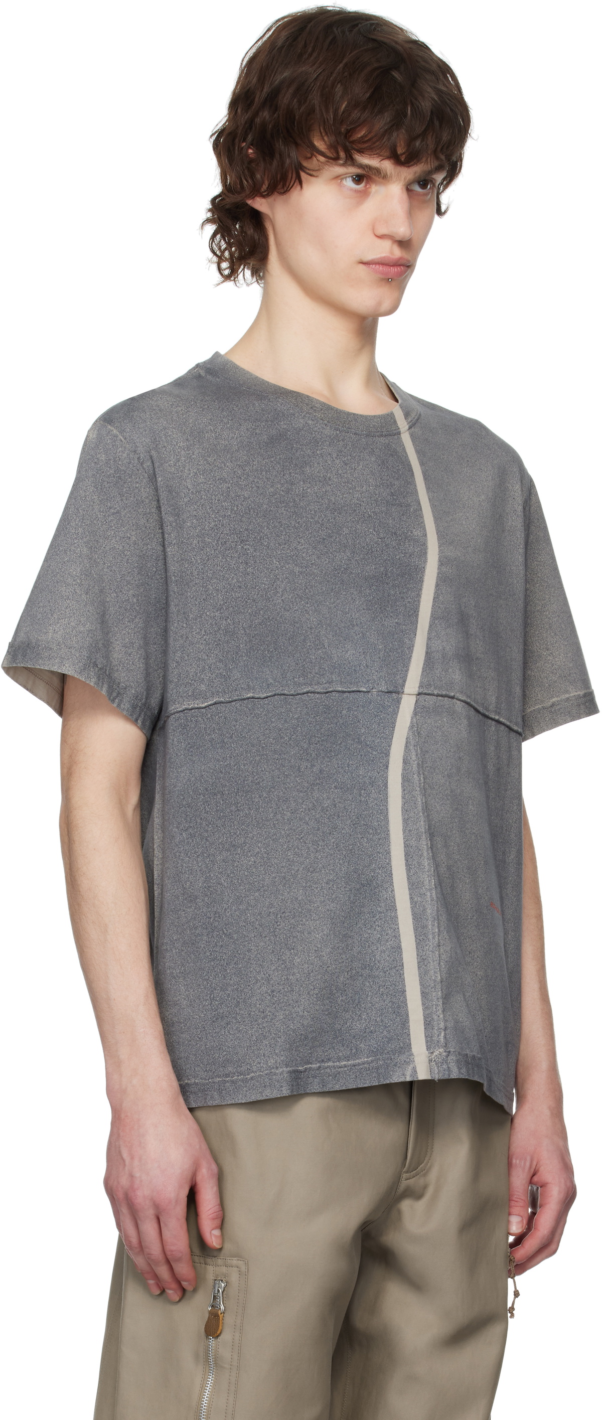 Eckhaus Latta Gray Lapped T-shirt