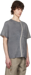 Eckhaus Latta Gray Lapped T-shirt