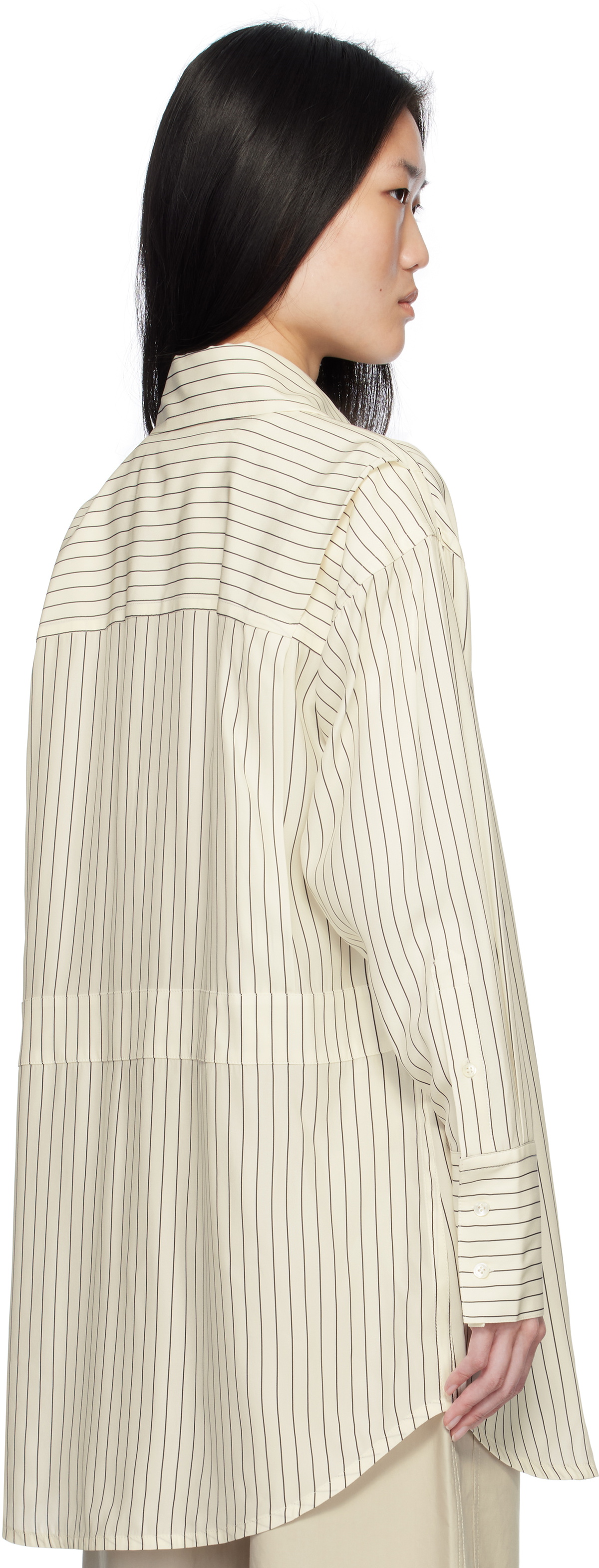 CO Off-White Striped Button Down Shirt