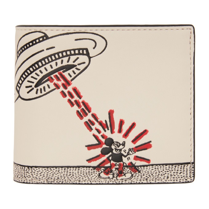 Photo: Coach 1941 White Keith Haring Edition Mickey UFO Double Billfold Wallet
