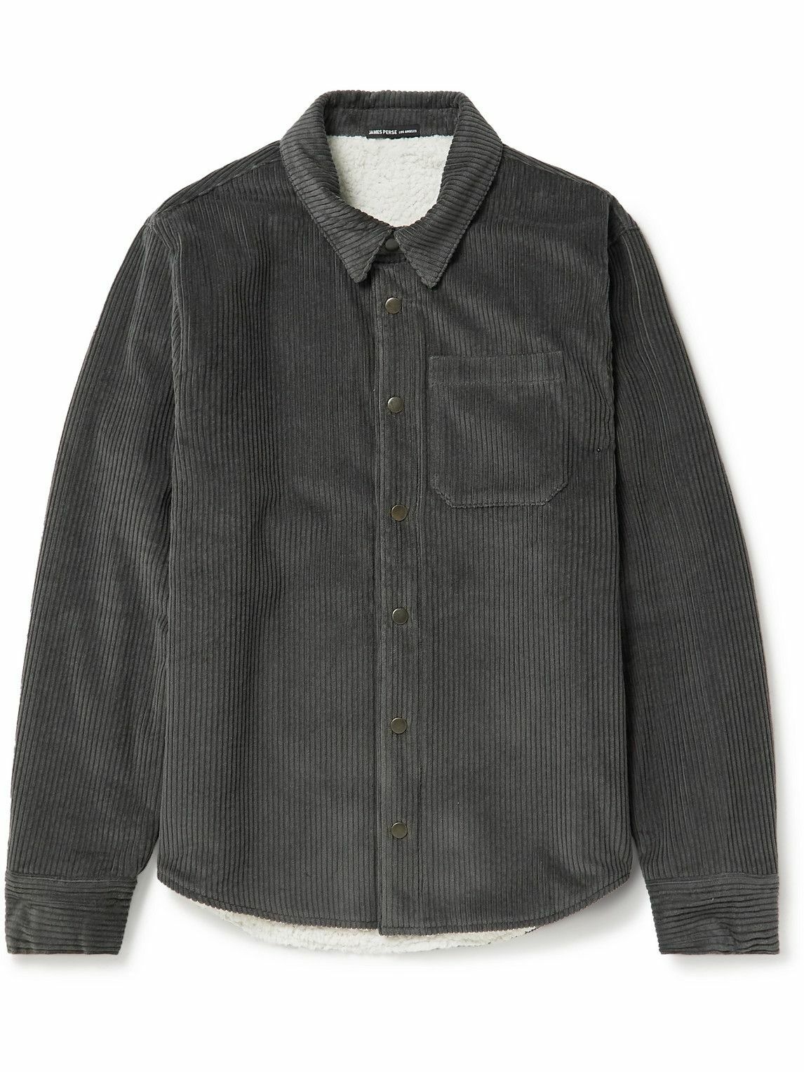 James Perse - Faux Shearling-Lined Cotton-Blend Corduroy Overshirt ...