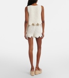 Chloé Crochet scalloped cotton shorts