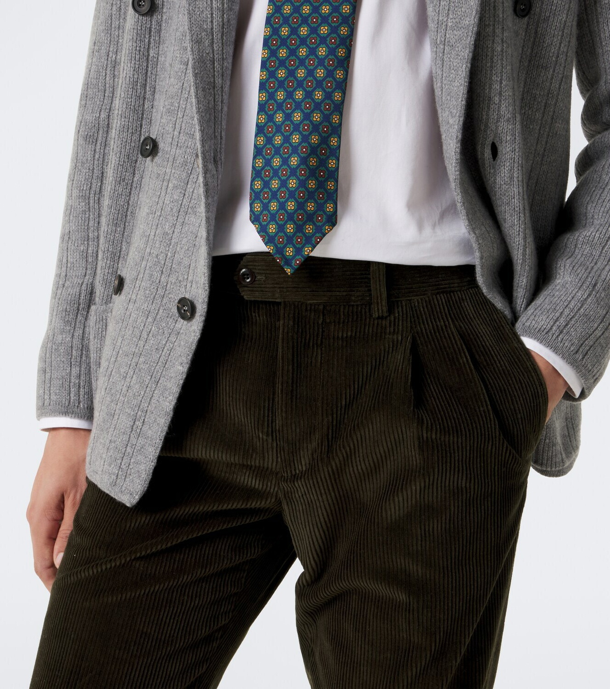 Rubinacci Modluca cotton corduroy straight pants