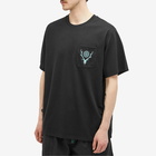 South2 West8 Men's Round Pocket T-Shirt in Black