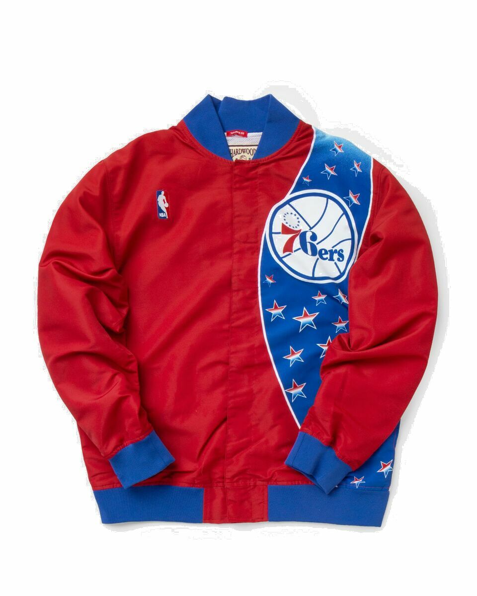 Photo: Mitchell & Ness Nba Authentic Warm Up Jacket Philadelphia 76 Ers 1993 94 Red - Mens - College Jackets/Team Jackets