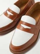 Grenson - Epsom Two-Tone Leather Penny Loafers - Brown