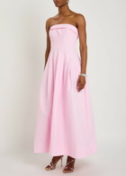 Simkhai Avril Strapless Cotton-blend Maxi Dress Pink