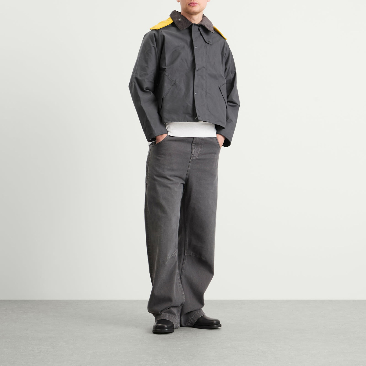 Barbour Men's x Kaptain Sunshine Short Cruiser Casual in Iron