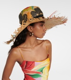 Etro - Striped raffia hat