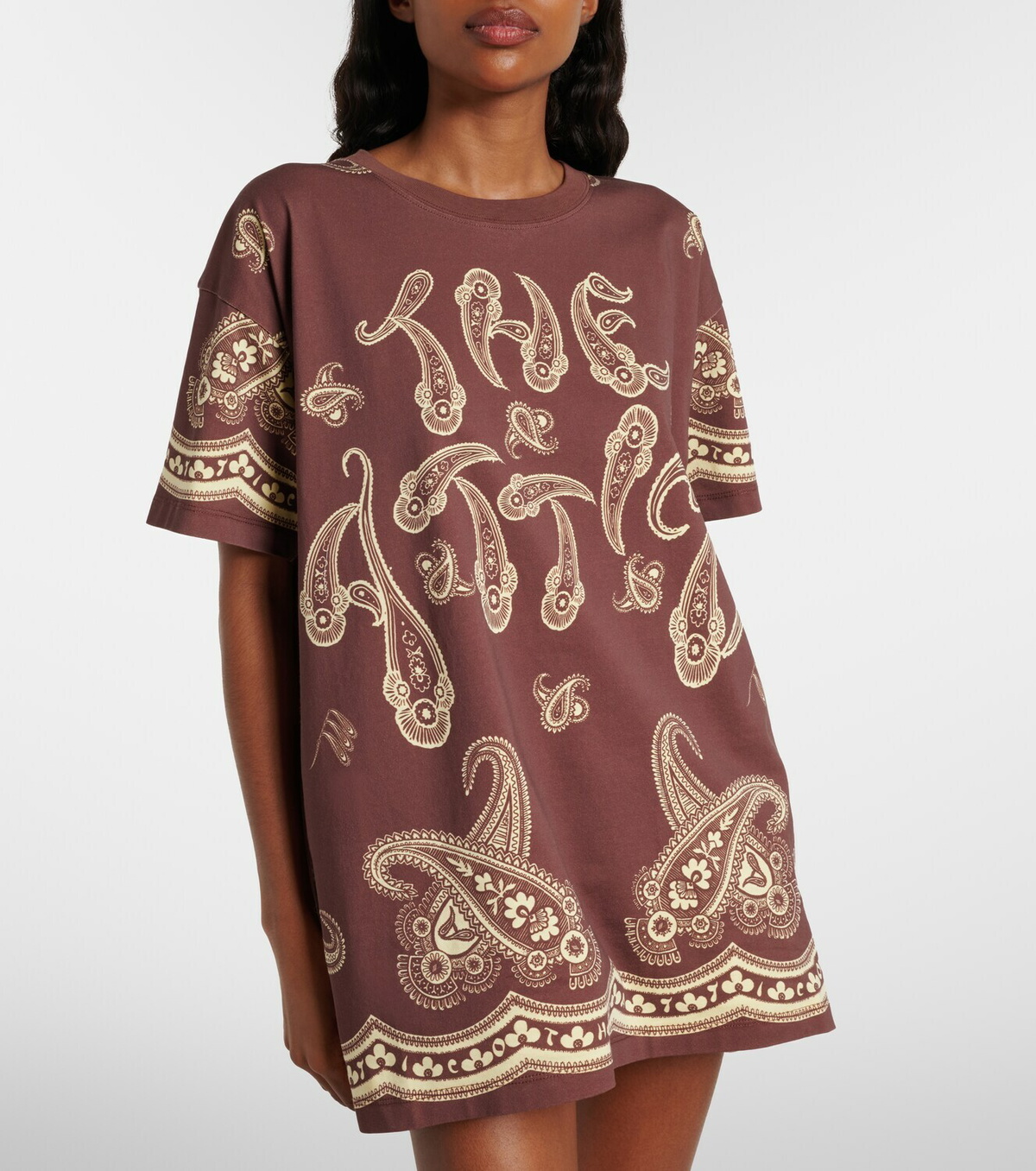 The Attico Bandana oversized cotton jersey T-shirt