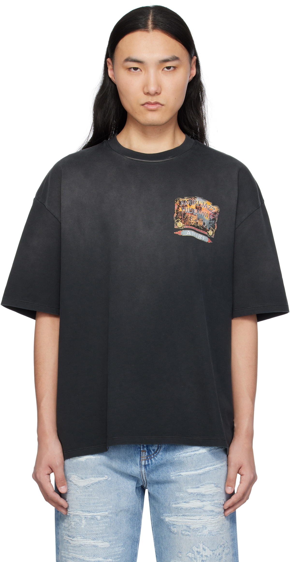 ◆大人気◆【AMIRI】Jazz Hideaway Tシャツ black-amiri-jazz-hideaway-t-