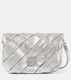 Loewe Goya Puffer Mini metallic leather shoulder bag