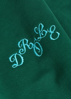 DRÔLE DE Monsieur Le Sweatshirt Plateau Embroidered Cotton Sweatshirt Dark Green