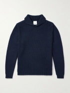 Allude - Shawl-Collar Virgin Wool and Cashmere-Blend Sweater - Blue