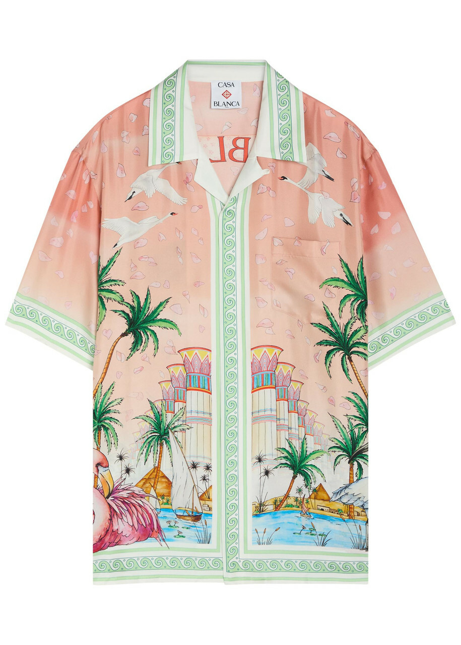 Casablanca Green & White Futuro Optimisto Shirt Casablanca