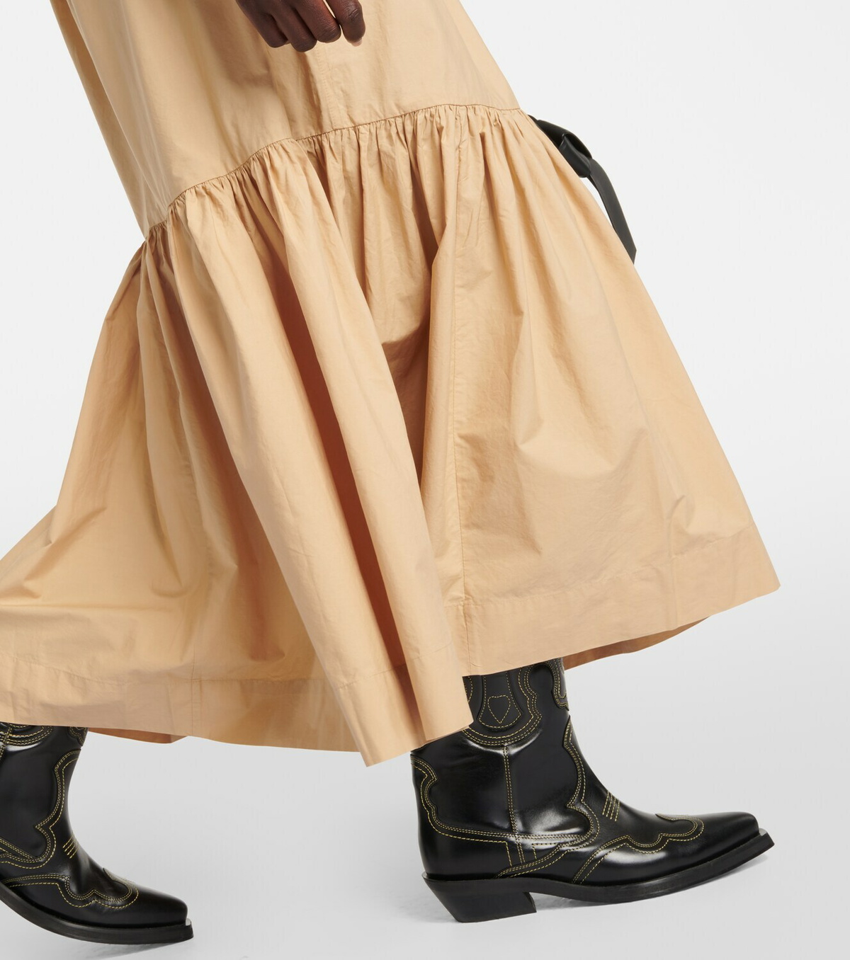 Ganni Cotton poplin maxi skirt GANNI