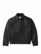 SECOND / LAYER - Leather Biker Jacket - Black