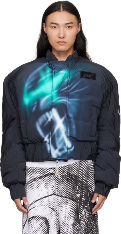 Photo: Gerrit Jacob Black Printed Bomber Jacket