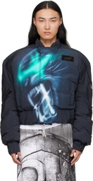 Gerrit Jacob Black Printed Bomber Jacket