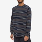 Pop Trading Company Men's Long Sleeve Striped T-Shirt in Anthracite