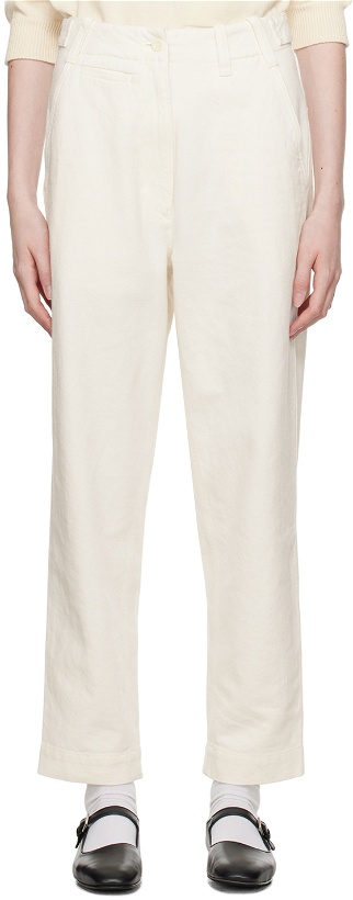 Photo: Margaret Howell Off-White Tapered Trousers