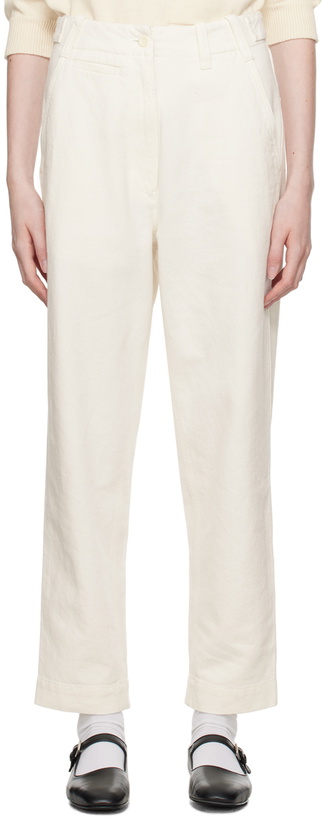 Photo: Margaret Howell Off-White Tapered Trousers