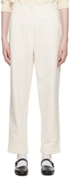 Margaret Howell Off-White Tapered Trousers