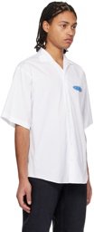 Dsquared2 White Surfboard Bowling Shirt