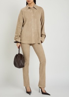 Stouls Simone Oversized Suede Shirt Beige