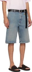 Courrèges Blue Hammer Denim Shorts