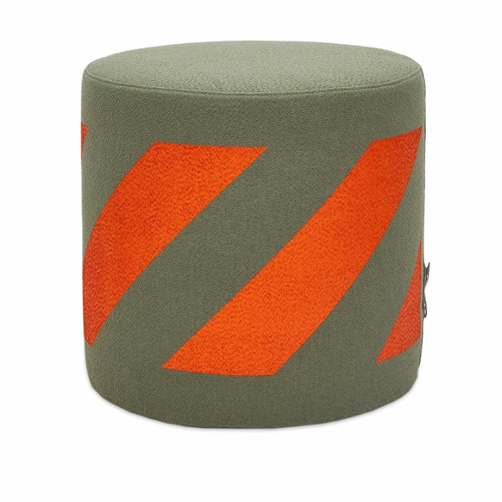 Photo: Off-White Diags Logo Stool in Army Green