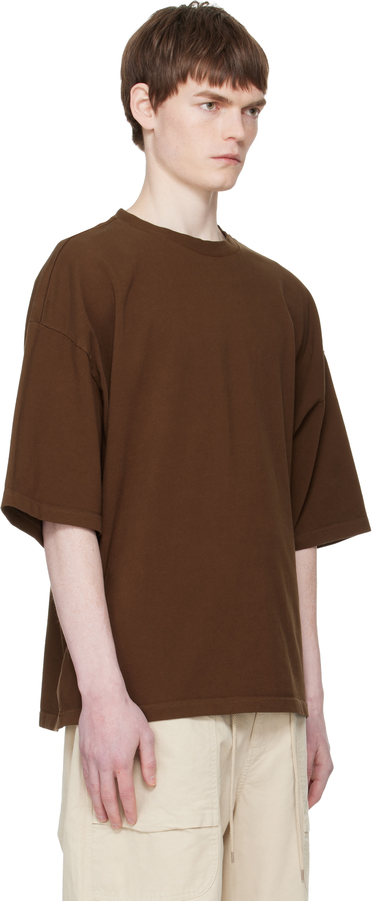 Entire Studios Brown Heavy Boxy T-shirt