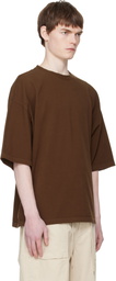 Entire Studios Brown Heavy Boxy T-shirt