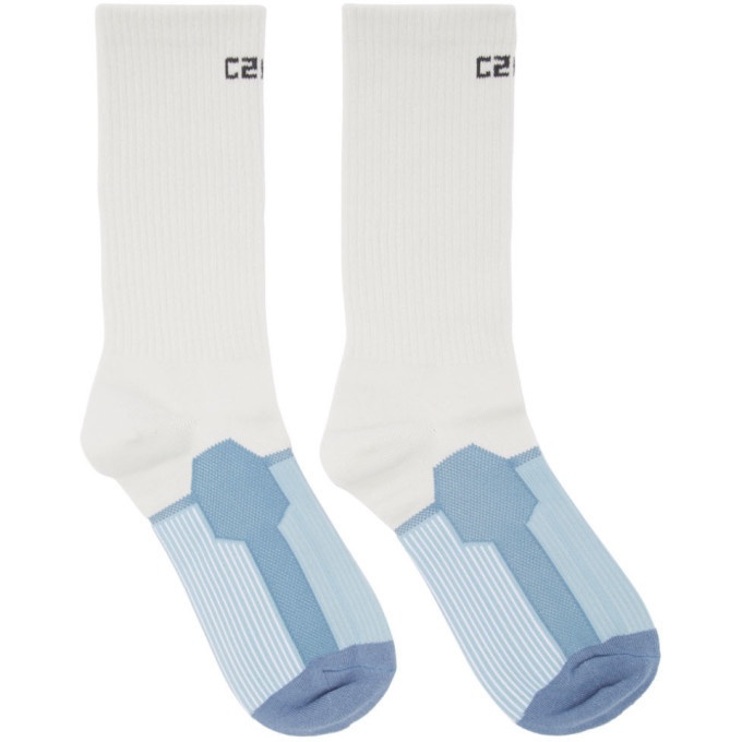 Photo: C2H4 Grey and Blue Time Supervisor Expert Socks