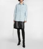 Frame - Rhinestone-embellished denim shirt