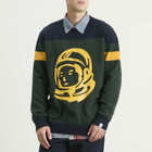 Billionaire Boys Club Men's Astro Panelled Knit Jumper in Dark Green