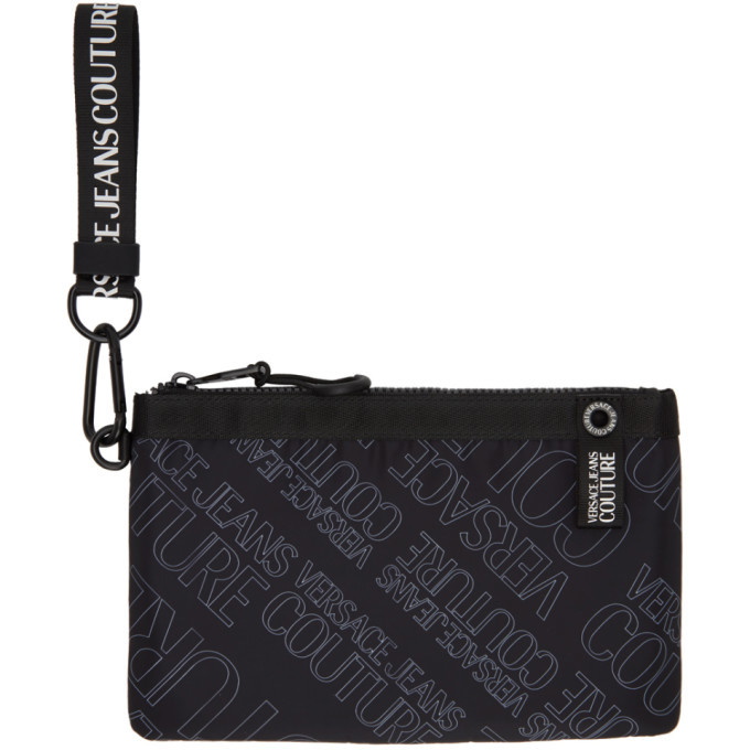 Photo: Versace Jeans Couture Black All Over Logo Pouch