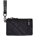 Versace Jeans Couture Black All Over Logo Pouch