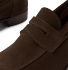 Kingsman - George Cleverley Suede Penny Loafers - Brown