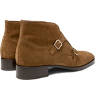 TOM FORD - Sutherland Suede Monk-Strap Boots - Brown