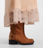 Chloé Dakota suede biker boots