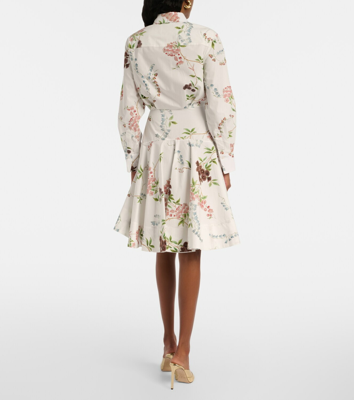 Erdem Floral cotton poplin shirt dress